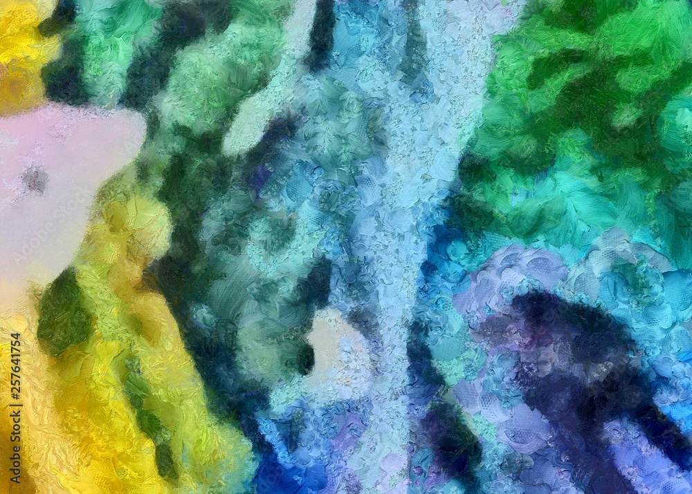 Naklejka premium Original abstract painting at canvas. Mixed media pattern. Hand drawn art background.