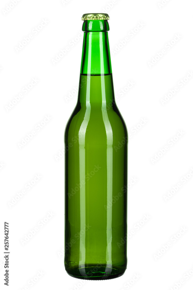 bottle with beer on white background bottle with beer on white background