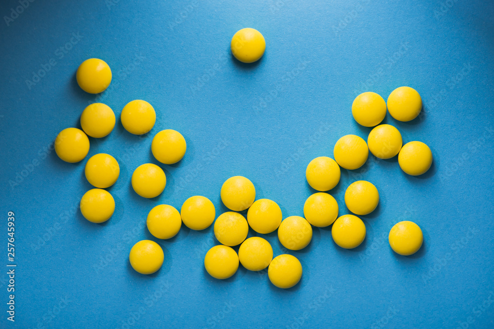 Medical yellow round pills Medical yellow round pills