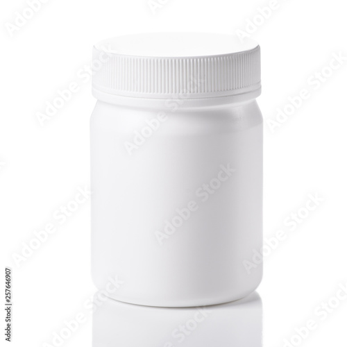 Medicine bottle with pills isolated