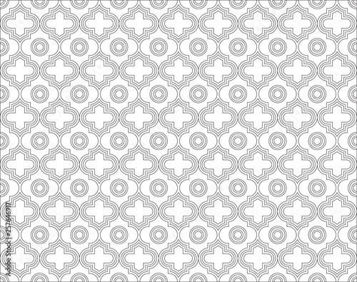 Moroccan Quatrefoil Seamless Pattern Mosaic Ogee Vector