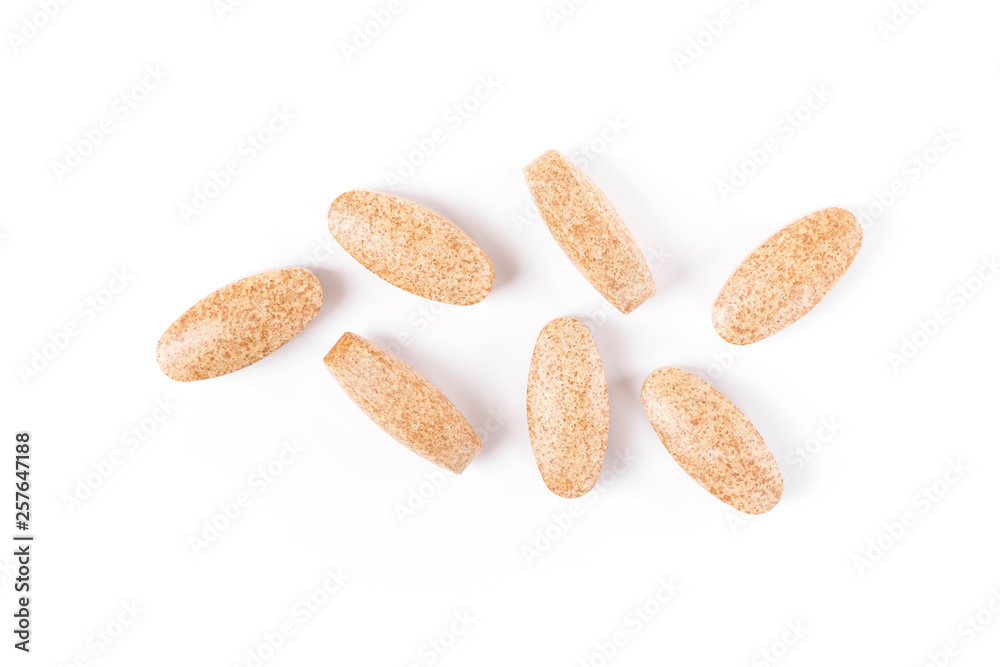 Herbal medical pills isolated Herbal medical pills isolated