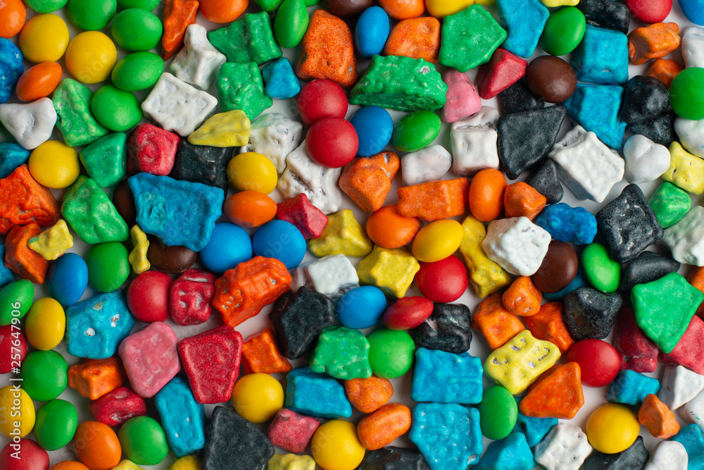 Colorful chocolate candies background Colorful chocolate candies background