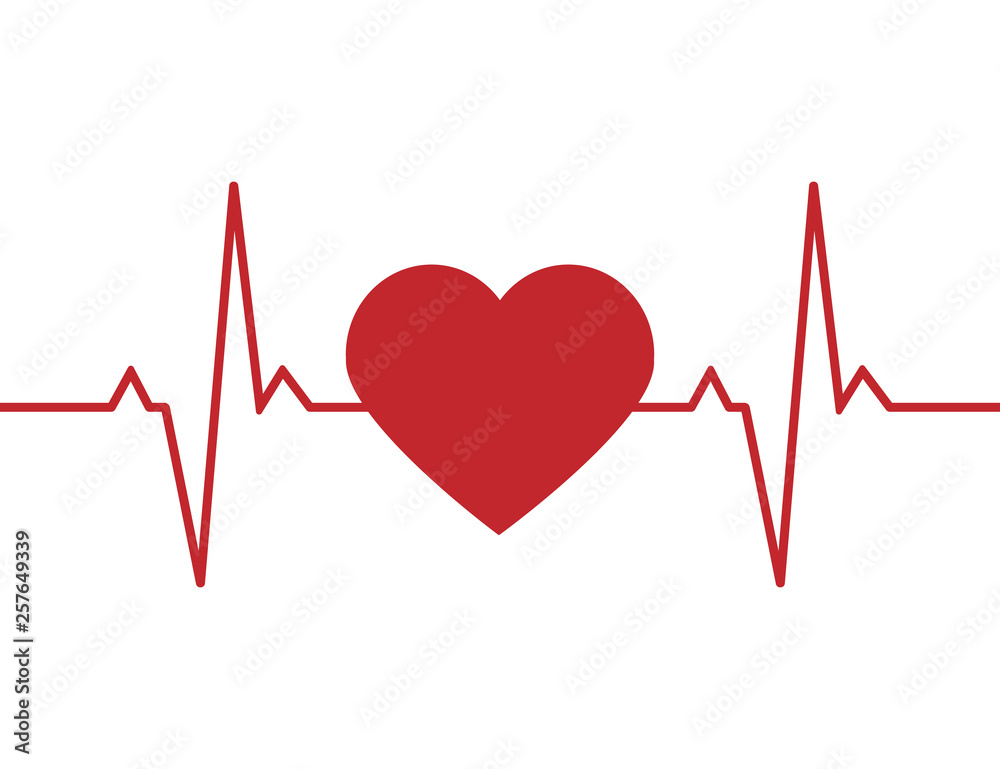 Heartbeat line background icon. Heartbeat line background icon.
