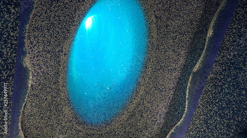 Interior of the metro station Toledo, naples, italy