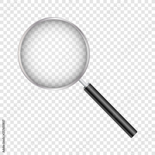 Magnifying Glass, With Gradient Mesh, Isolated on Transparent Background, With Gradient Mesh, Vector Illustration
