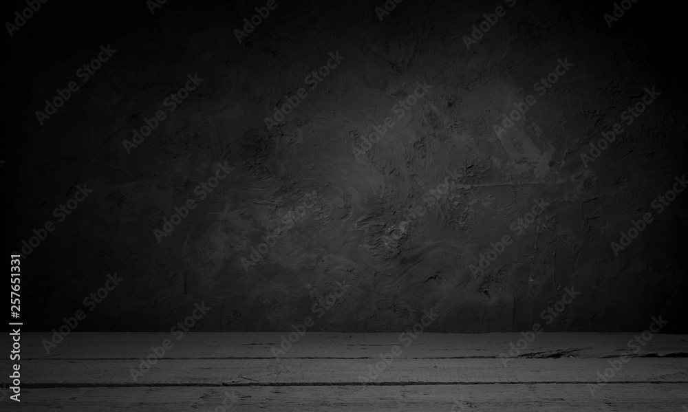 Old wood table top with smoke in the dark background. Old wood table top with smoke in the dark background.