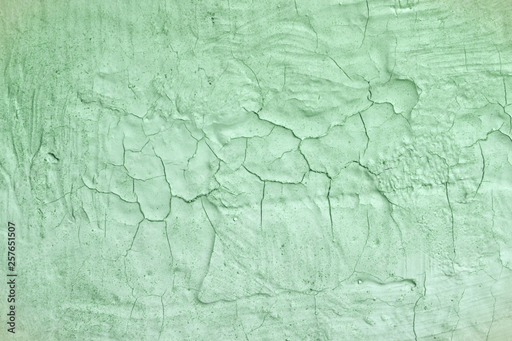 Obraz premium green aged vintage broken paint texture - fantastic abstract photo background