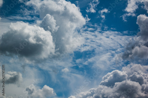 blue sky with white clouds © Анастасия Огнева