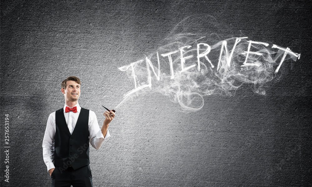 Conceptual image of young businessman. Conceptual image of young businessman.