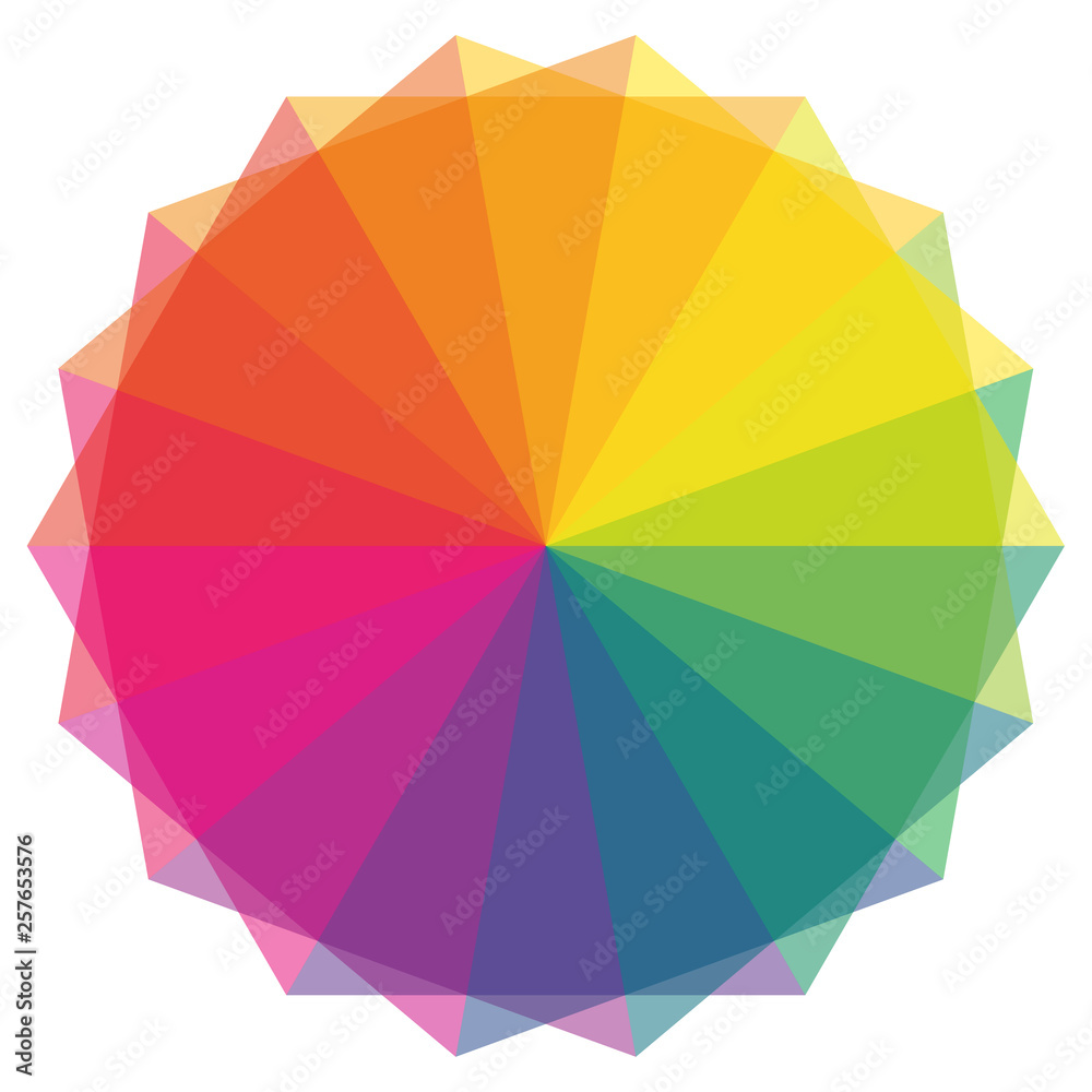 Obraz premium Farbfächer in Regenbogen Farben