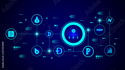 exchange bitcoin icon. From crypto set