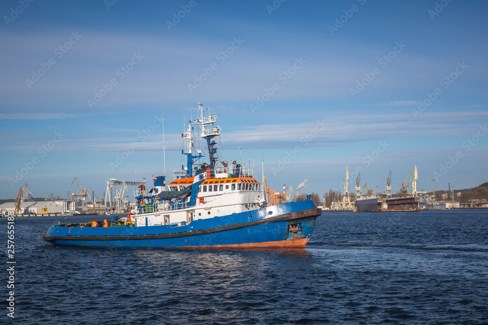 Wharf in the port in Gdynia, Pomorskie, Poland Wharf in the port in Gdynia, Pomorskie, Poland