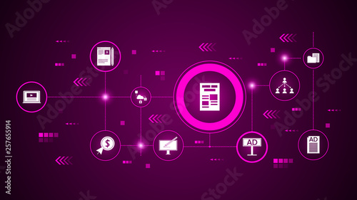 newspaper ads icon. From Digital Marketing, Promotion set