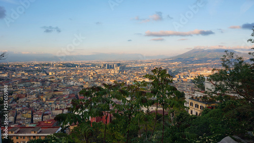 Fototapeta Naklejka Na Ścianę i Meble -  Aerial view of Napoli historic centre