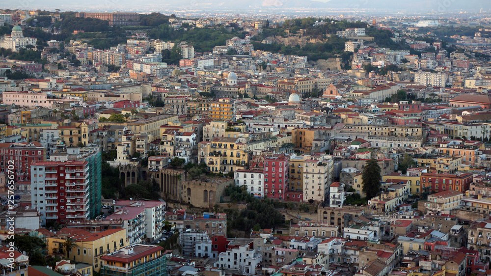 Aerial view of Napoli historic centre