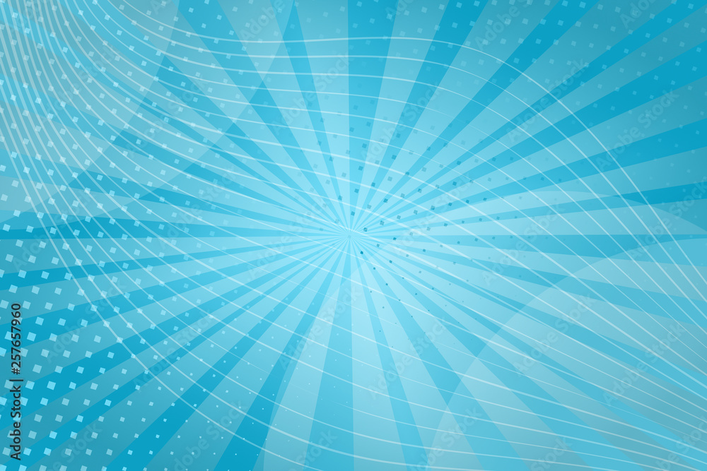 Fototapeta premium abstract, blue, light, ray, burst, star, sun, illustration, design, pattern, rays, bright, wallpaper, art, glow, sky, graphic, explosion, beam, shine, texture, radial, white, backdrop, energy
