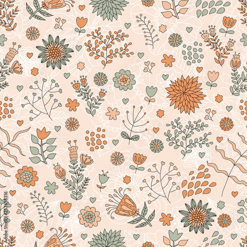 Seamless texture with flowers. Seamless pattern can be used for wallpaper, pattern fills, web page background,surface textures.
