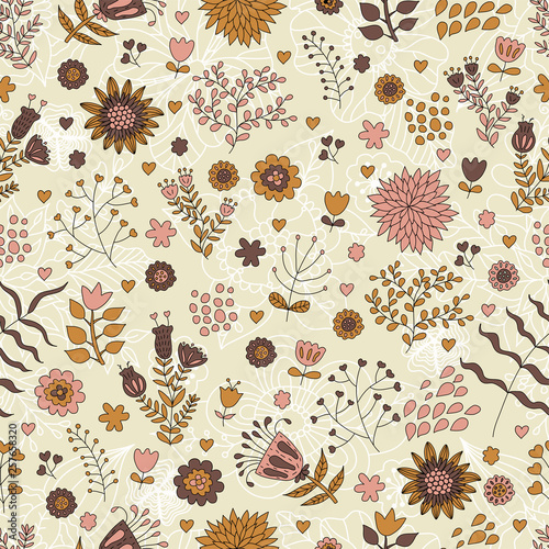 Seamless texture with flowers. Seamless pattern can be used for wallpaper, pattern fills, web page background,surface textures.