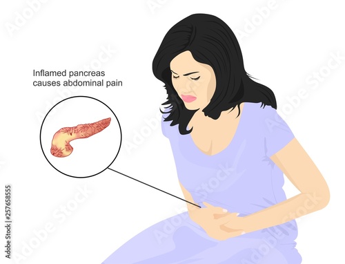Woman Suffering from Pancreatitis
