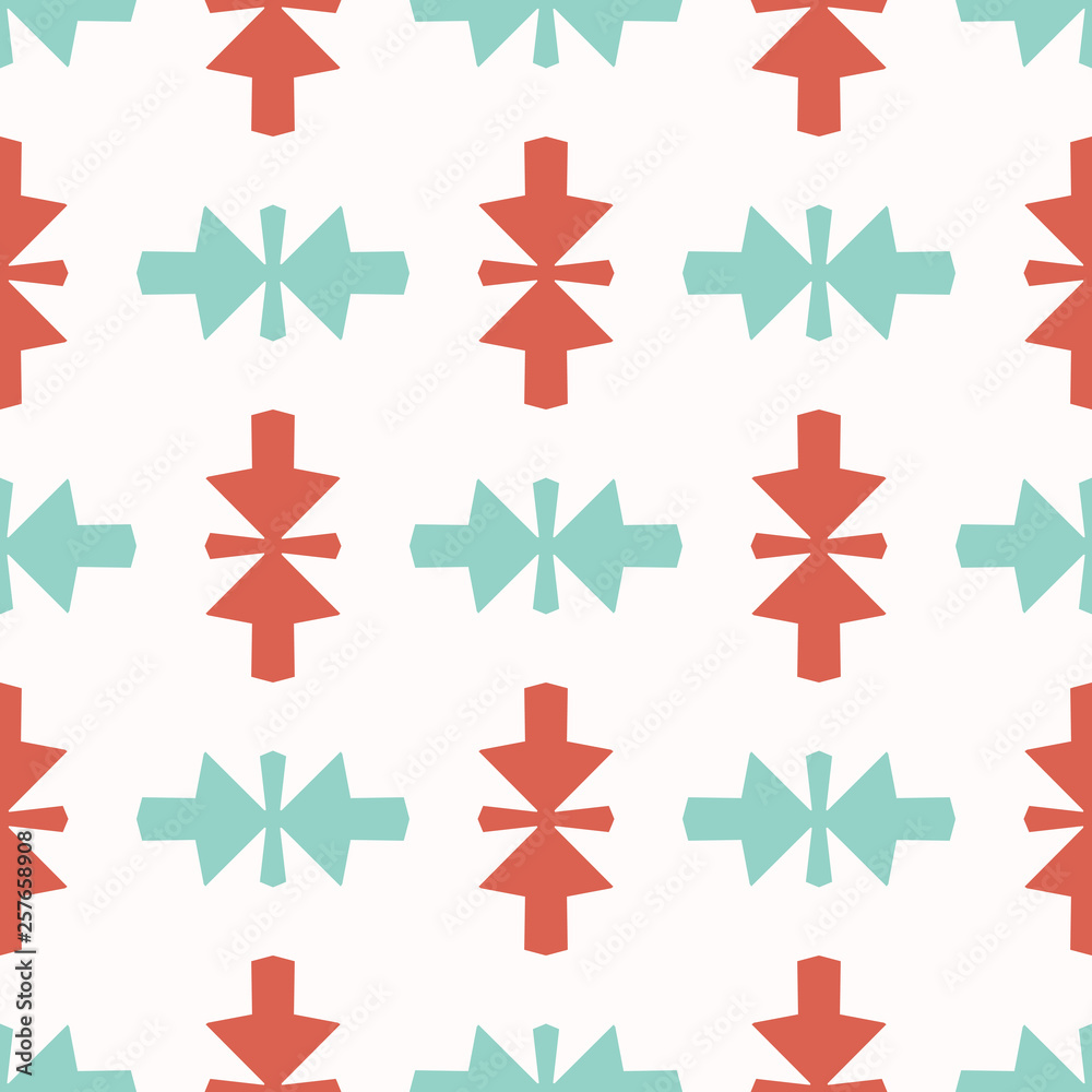 Seamless pattern with alternating geometric elements. Seamless pattern with alternating geometric elements.