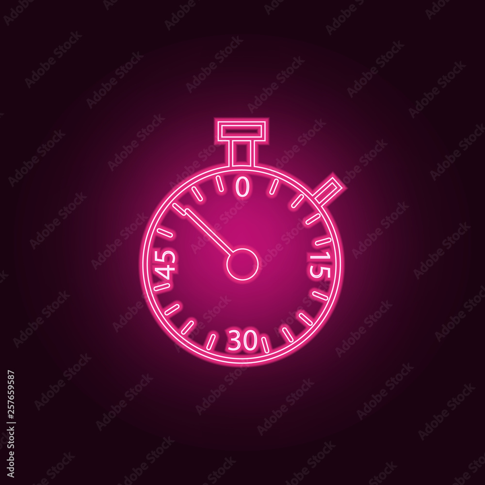 stopwatch icon. Elements of measuring elements in neon style icons. Simple icon for websites, web design, mobile app, info graphics stopwatch icon. Elements of measuring elements in neon style icons. Simple icon for websites, web design, mobile app, info graphics