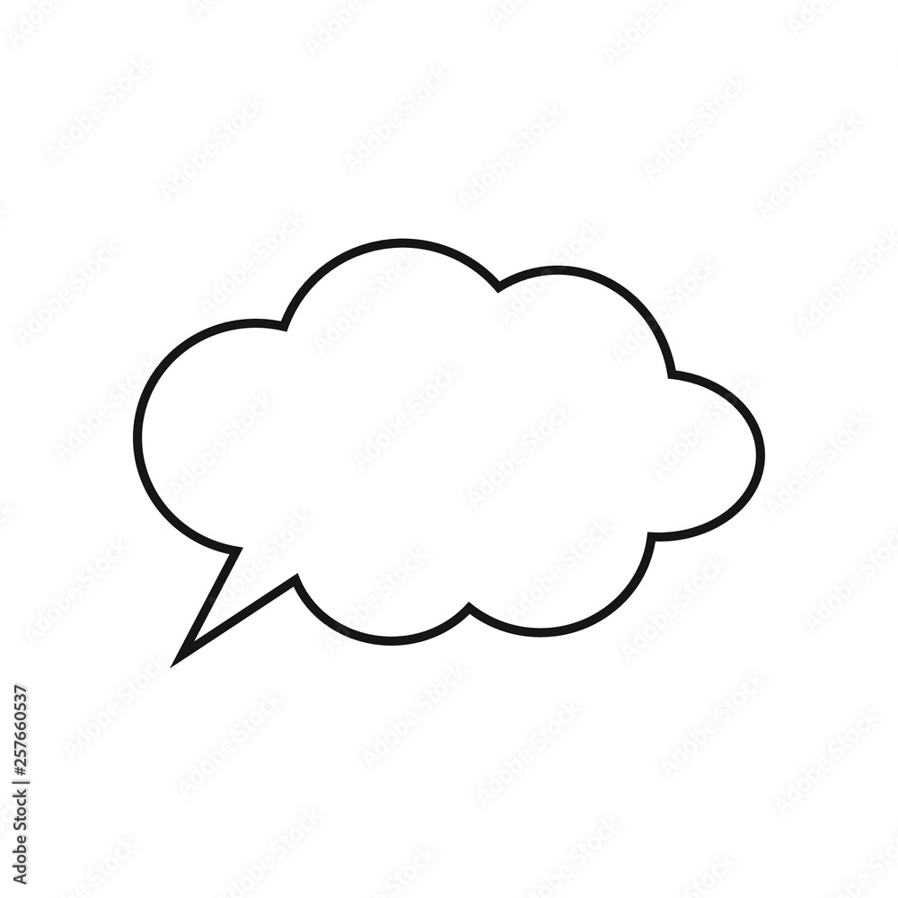 Cartoon dialogs cloud line vector, thinking cloud icon image Cartoon dialogs cloud line vector, thinking cloud icon image
