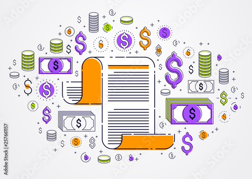 Paper document with icon se...
