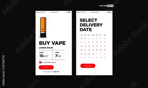 Vape Selling App Interface Design