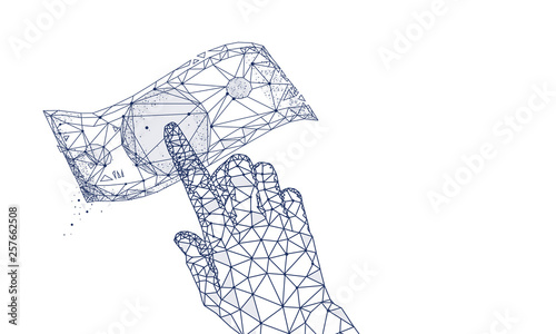 Business illustration with finance graphics, Innovative systems analytics, strategy technology programs of intuitive trade and progress management. Good idea for your awesome projects. Doodle vector.