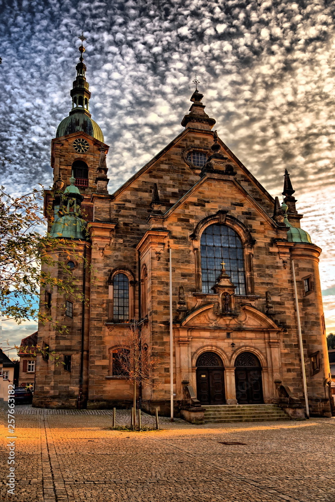 a beautiful neoclassical church in HDR style