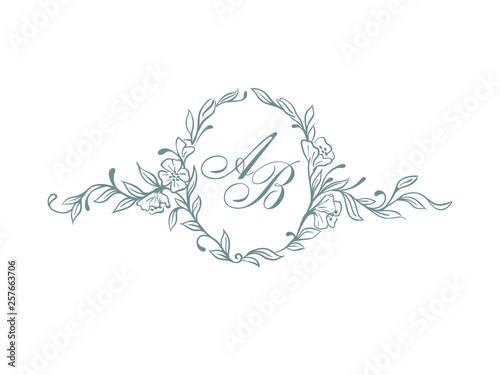 Vintage monogram template