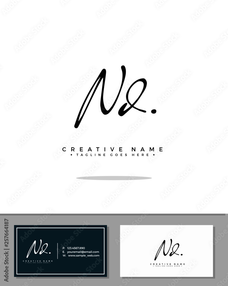 N D ND initial handwriting logo template vector. signature logo concept N D ND initial handwriting logo template vector. signature logo concept