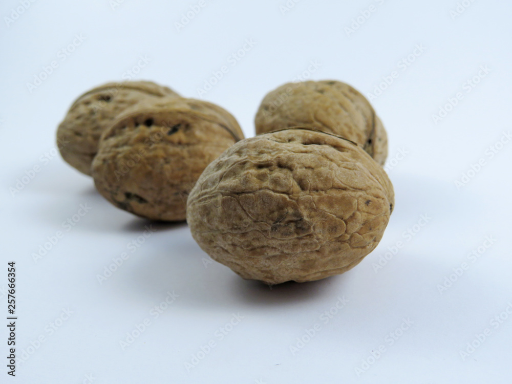 Walnuts on a white background beautiful and tasty healthy food Walnuts on a white background beautiful and tasty healthy food