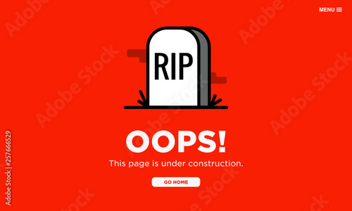 Error Page with RIP Tombstone