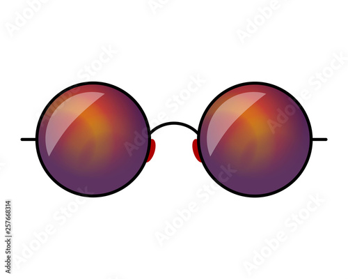 Hipster sunglasses vector illustration. Abstract gradient glass mirrors