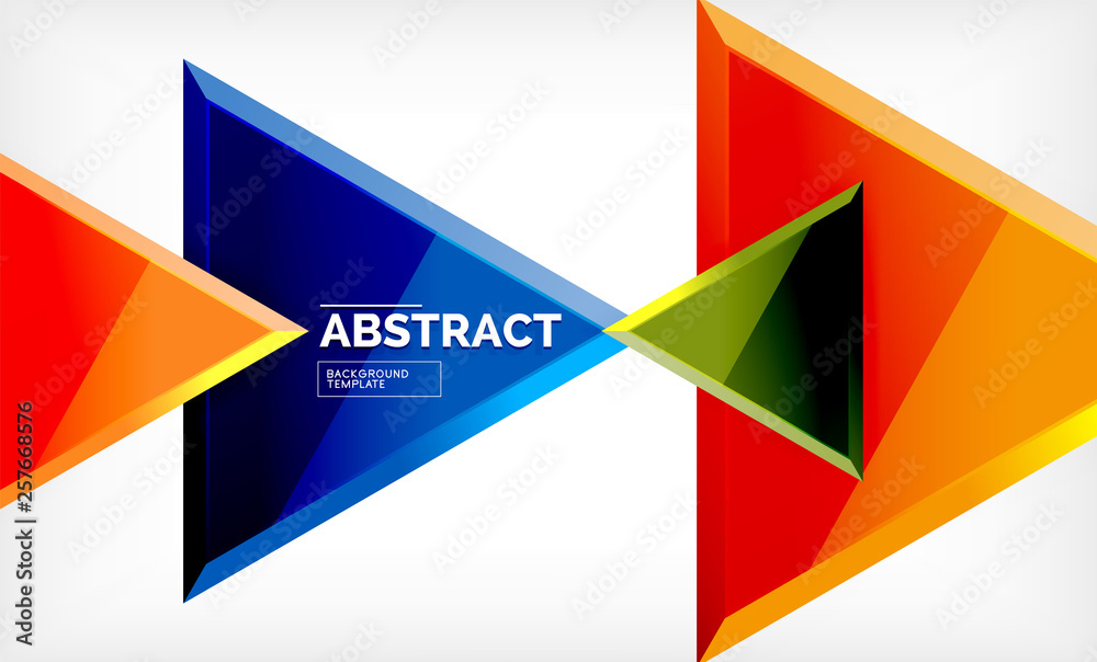 Triangular low poly background design, multicolored triangles Triangular low poly background design, multicolored triangles