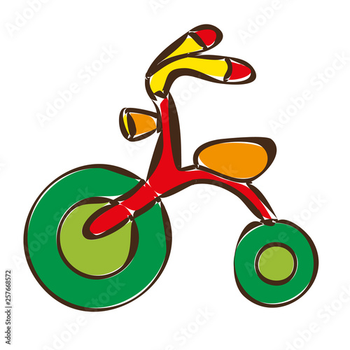 isolated children's tricycle