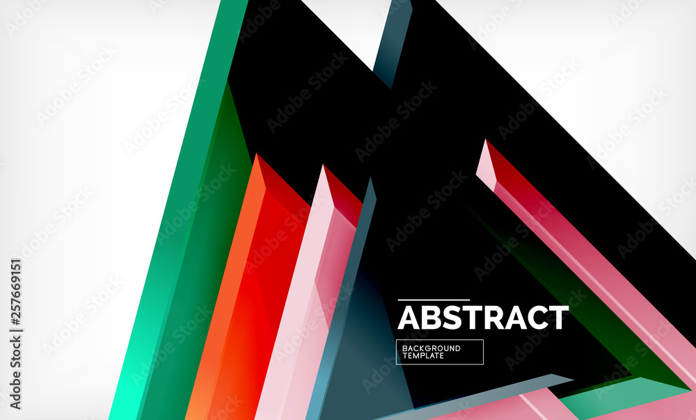 Obraz premium Triangular low poly background design, multicolored triangles