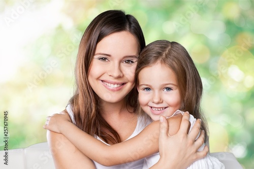 Happy Mother and daughter hugging