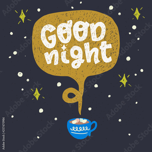 Fotografija Good Night hand lettering saying