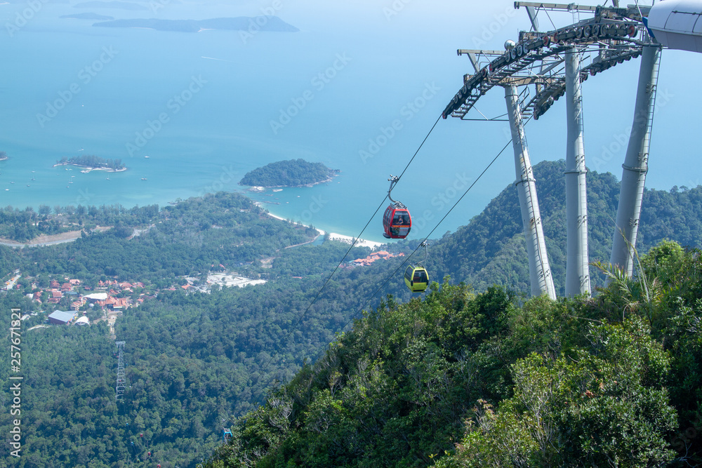 cable car in the mountains of Langkawi