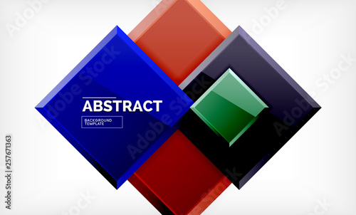 Geometric abstract background, modern square design
