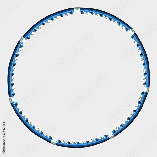 The hula hoop. Vector illustration.