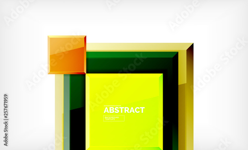 Geometric abstract background, modern square design