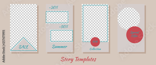 A set of minimalist stories for social networks. Frame. Package to create your unique content. Templates for stories.