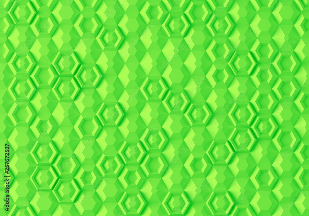 Abstract parametric digital texture based on hexagonal grid with different volume and internal pattern 3D illustration Abstract parametric digital texture based on hexagonal grid with different volume and internal pattern 3D illustration