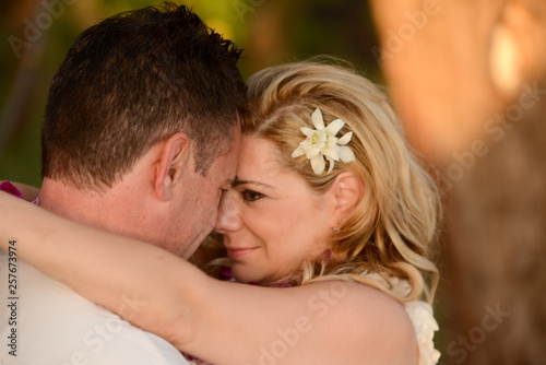 Couple in love embracing 