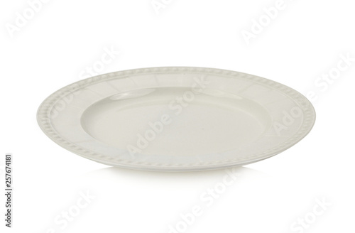 Plate isolated on white background.