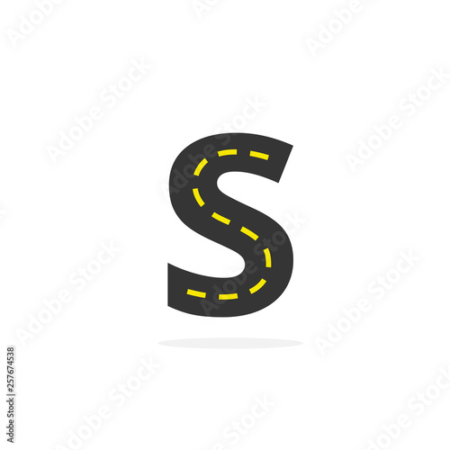 Vector Logo Road Logistics Letter S